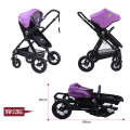 2015 NOUVEAU Poussette bébé de luxe Harnais 5 points Réversible Direction du siège Big Wheel Pram Couleur personnalisée